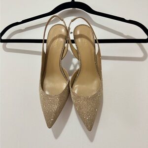 Michael Kors Glittering Gold Slingback Heels